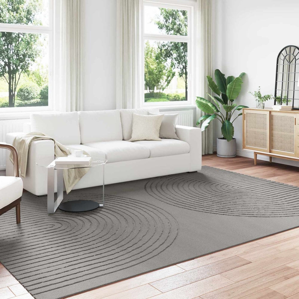 Indoor Rug GALATI Polyester Medium Pile Grey