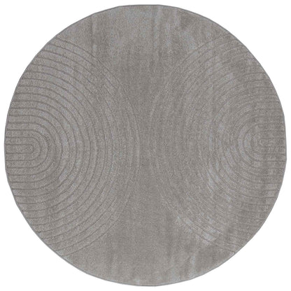 vidaXL Indoor Rug GALATI Grey Ø 160 CM Polyester 2