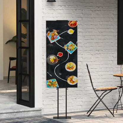 vidaXL Trade Show Displays 2 pcs Black 30 x 23.5 x 210 cm Steel 1