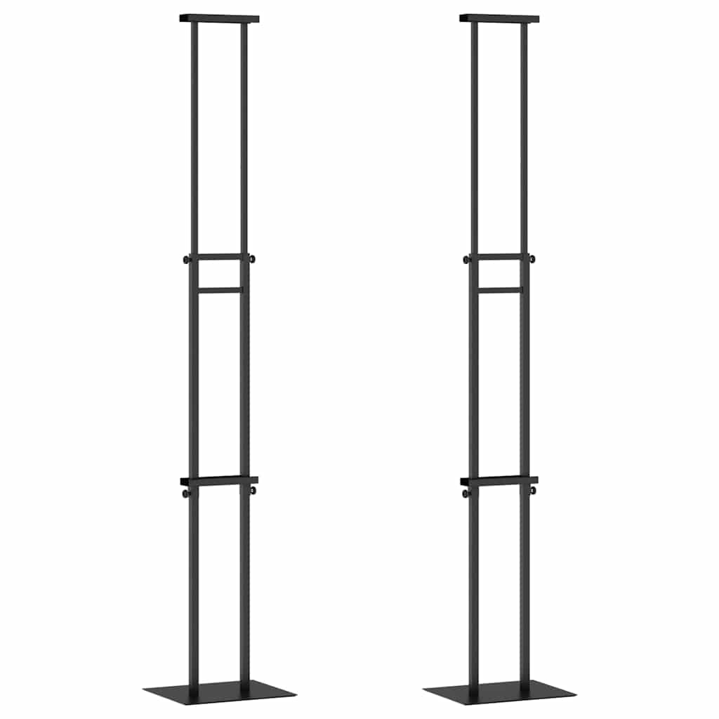vidaXL Trade Show Displays 2 pcs Black 30 x 23.5 x 210 cm Steel 2