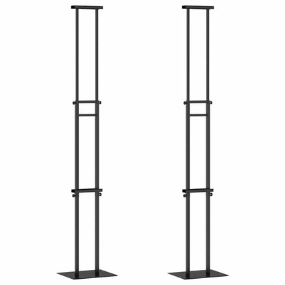 vidaXL Trade Show Displays 2 pcs Black 30 x 23.5 x 210 cm Steel 2