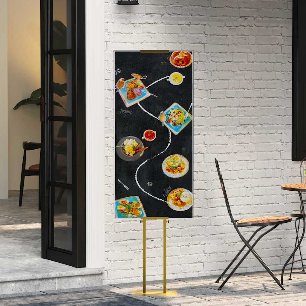 vidaXL Trade Show Displays 2 pcs Gold 30 x 23.5 x 210 cm Steel 1