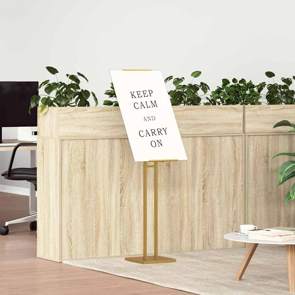 vidaXL Trade Show Displays 2 pcs Gold 26.5 x 26.5 x 150 cm Steel 4