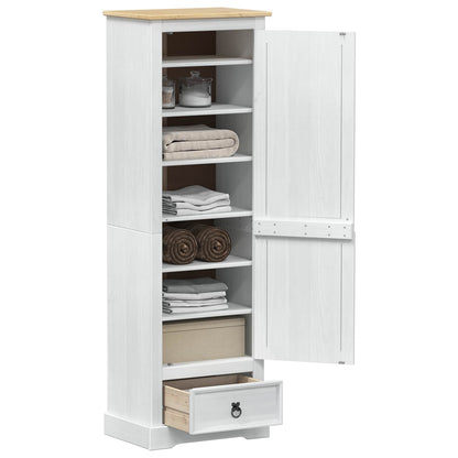vidaXL Wardrobes White 55 x 38 x 170 cm Solid Pine Wood 3