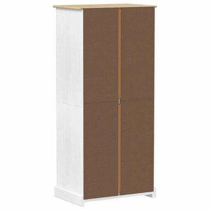 vidaXL Wardrobes with Drawer White 76 x 50 x 170 cm Solid Pine Wood 6