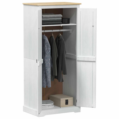 vidaXL Wardrobes White 76 x 50 x 170 cm Solid Pine Wood 3