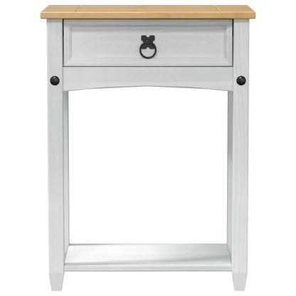 vidaXL Console table White 55 x 35 x 73 cm Solid Pine Wood 4