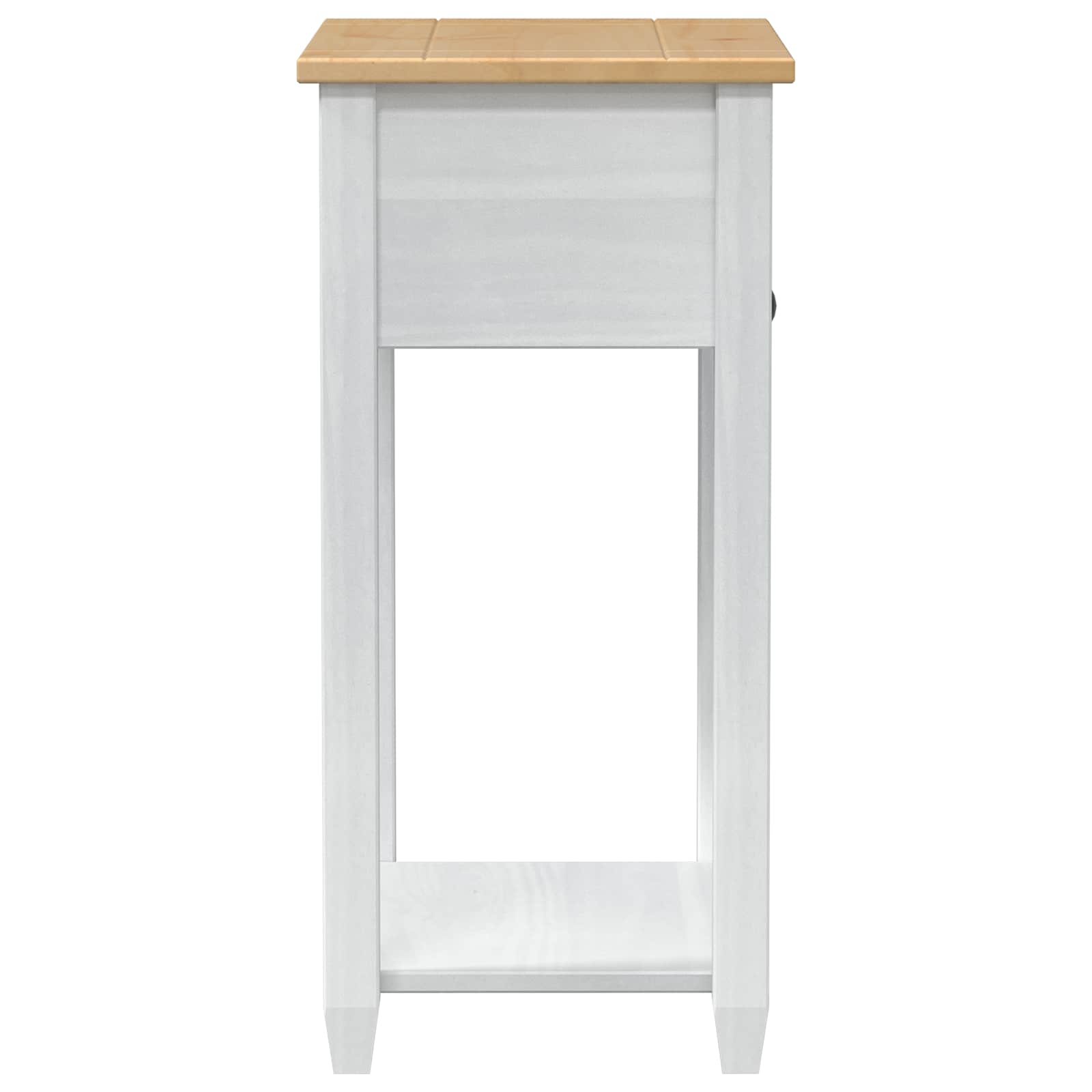 vidaXL Console table White 55 x 35 x 73 cm Solid Pine Wood 5