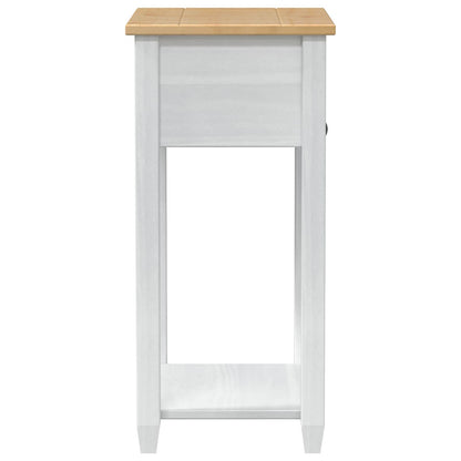 vidaXL Console table White 55 x 35 x 73 cm Solid Pine Wood 5