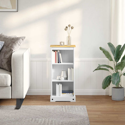 vidaXL Bookcase 46 x 29 x 100 cm Solid Pine Wood White 1