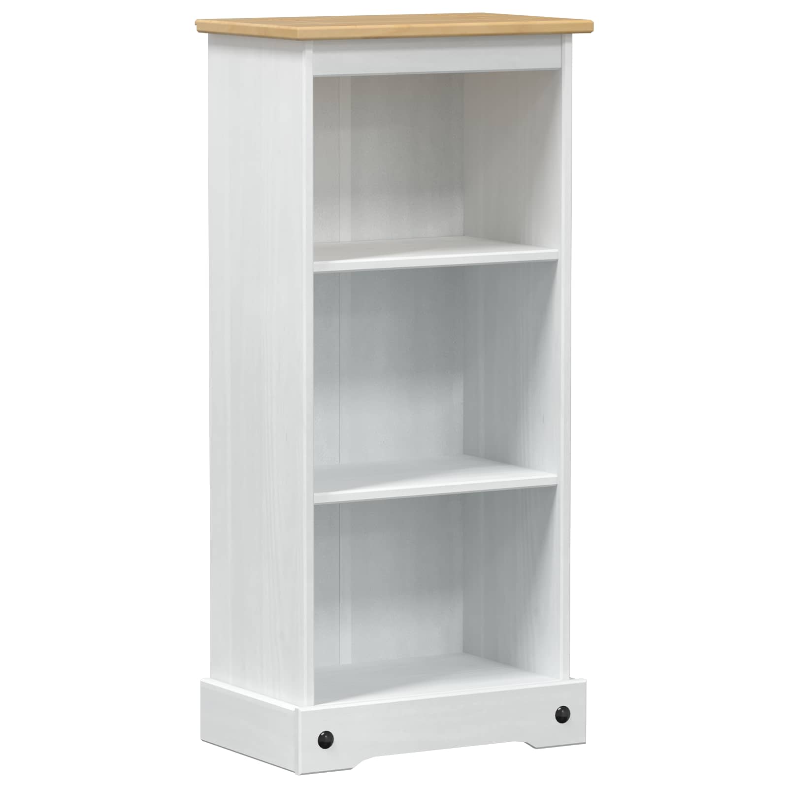 vidaXL Bookcase 46 x 29 x 100 cm Solid Pine Wood White 2