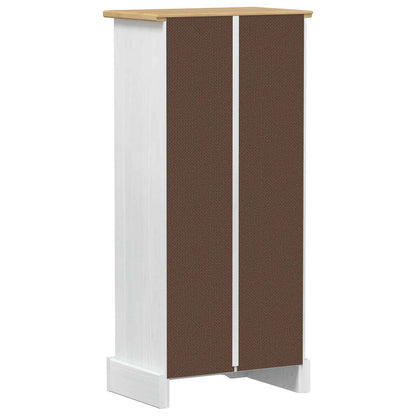 vidaXL Bookcase 46 x 29 x 100 cm Solid Pine Wood White 6