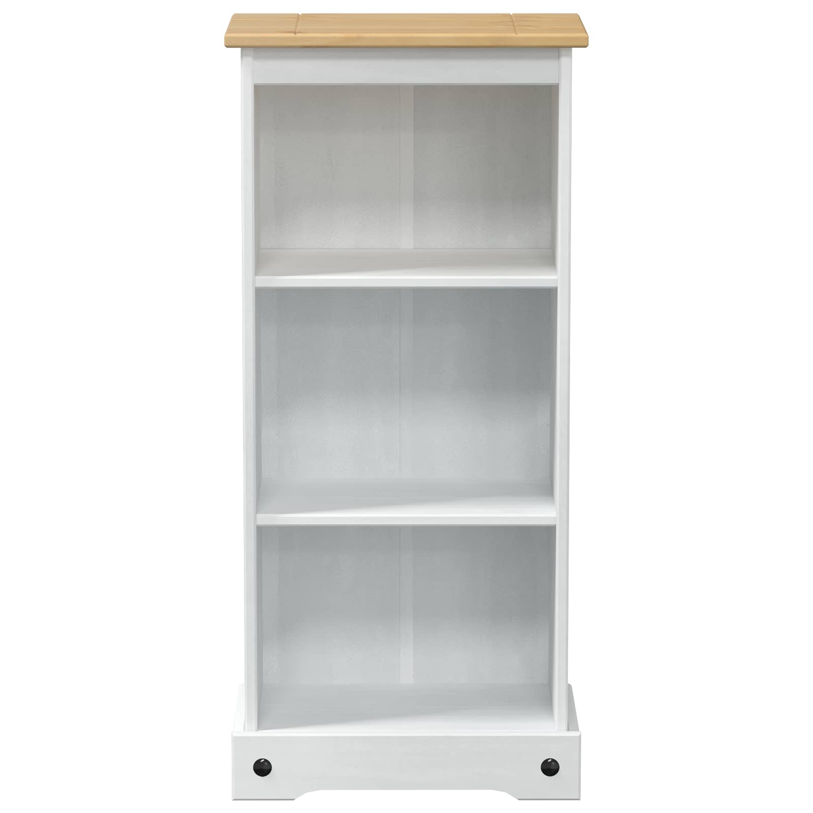 vidaXL Bookcase 46 x 29 x 100 cm Solid Pine Wood White 4