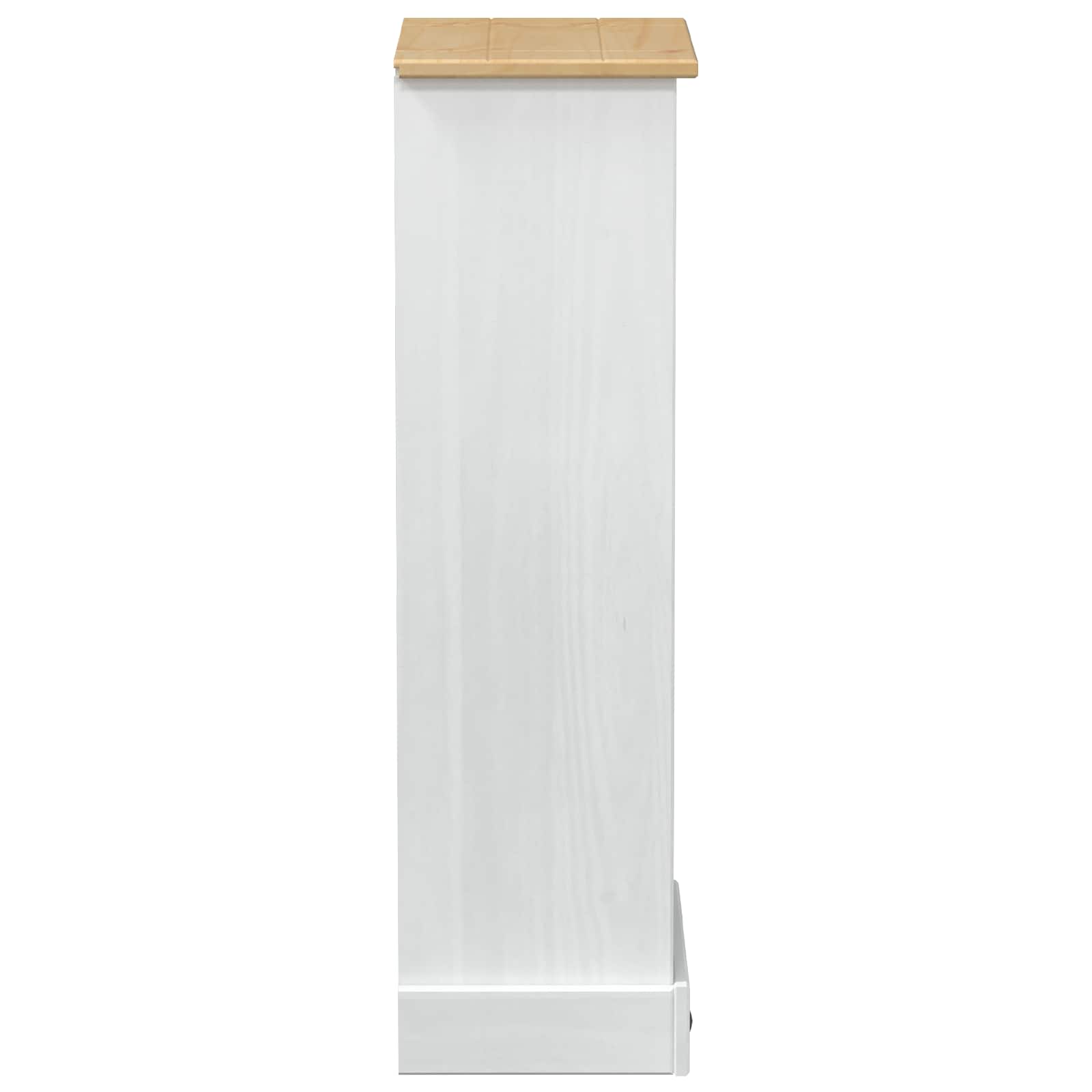 vidaXL Bookcase 46 x 29 x 100 cm Solid Pine Wood White 5