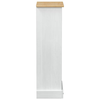 vidaXL Bookcase 46 x 29 x 100 cm Solid Pine Wood White 5