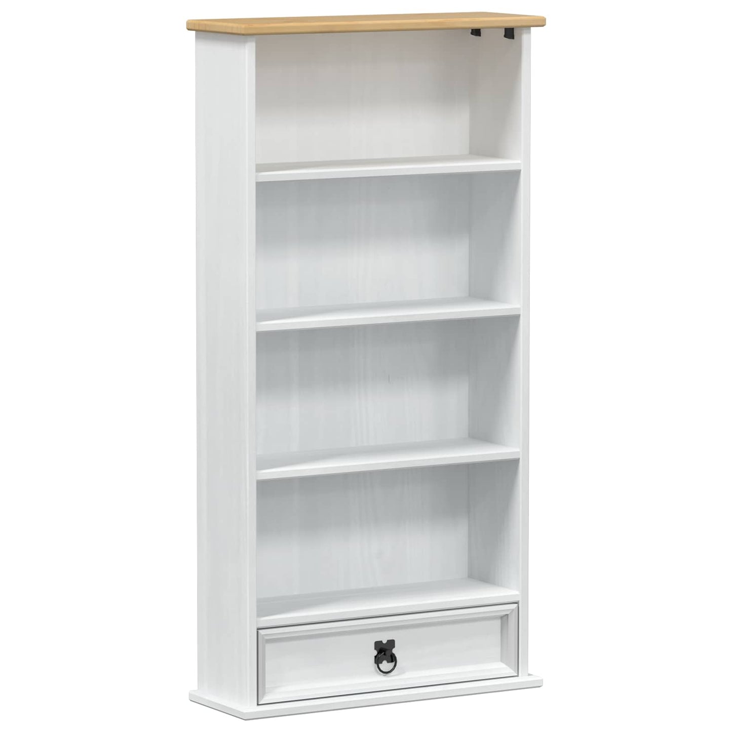 vidaXL CD cabinet White 52 x 17.5 x 103 cm Solid Pine Wood 2