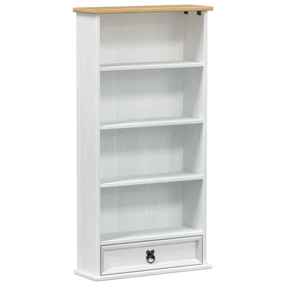 vidaXL CD cabinet White 52 x 17.5 x 103 cm Solid Pine Wood 2