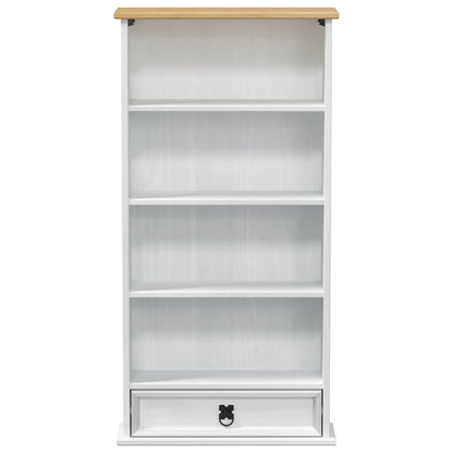 vidaXL CD cabinet White 52 x 17.5 x 103 cm Solid Pine Wood 4
