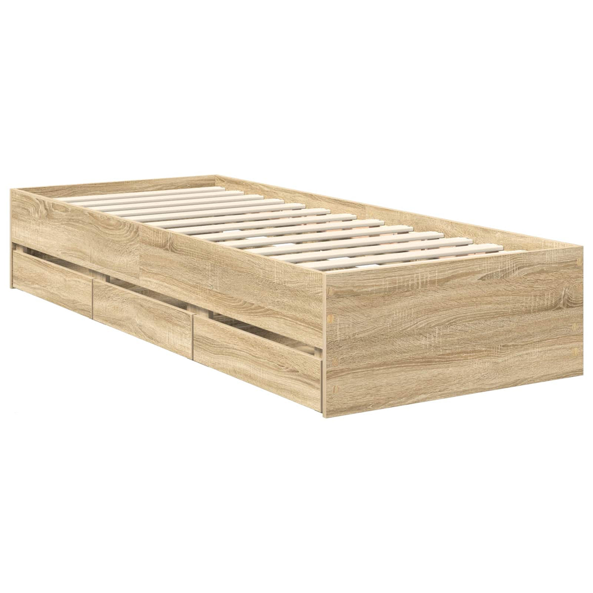 Bed Frame with Drawer Engineer Wood Length 190 cm Sonoma oak 75 cm