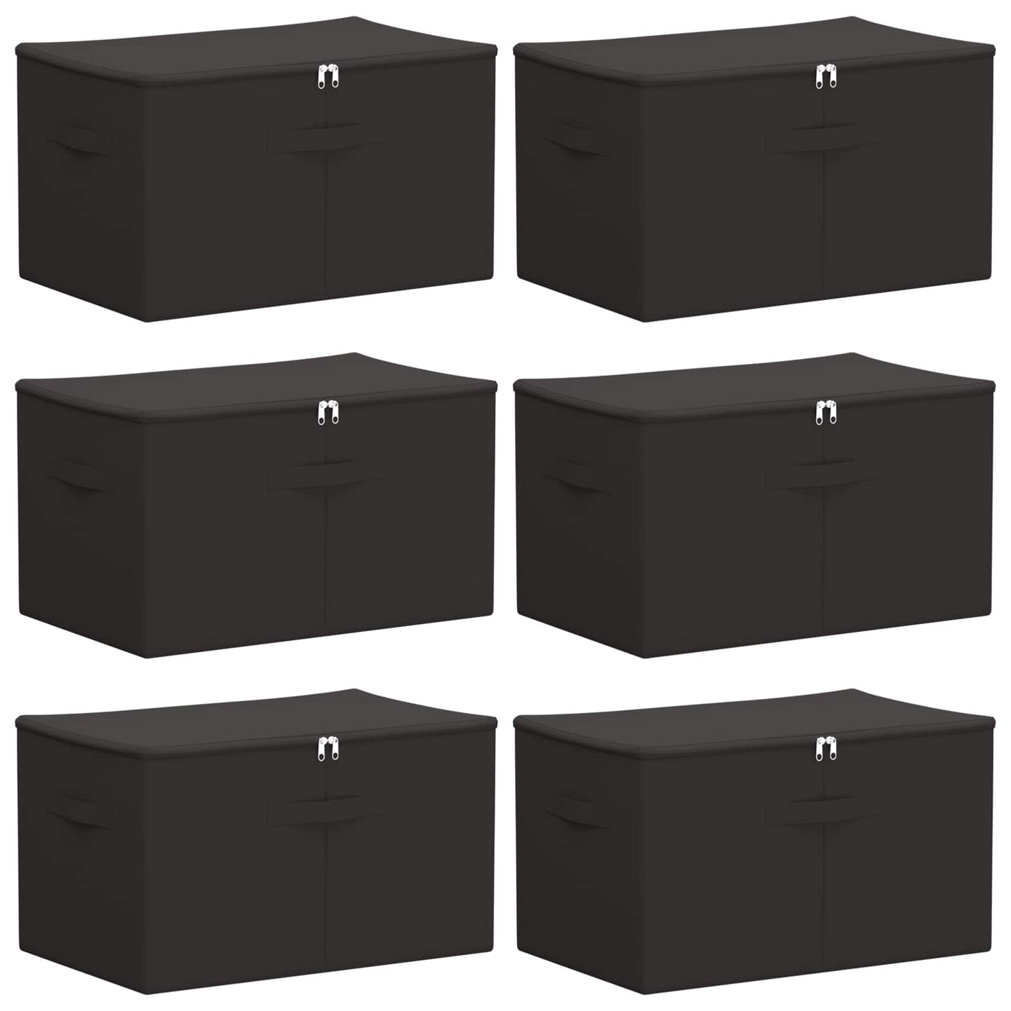 vidaXL Storage Box 6 pcs Non-woven fabric 55 x 35 x 32 cm 61.6 L 2