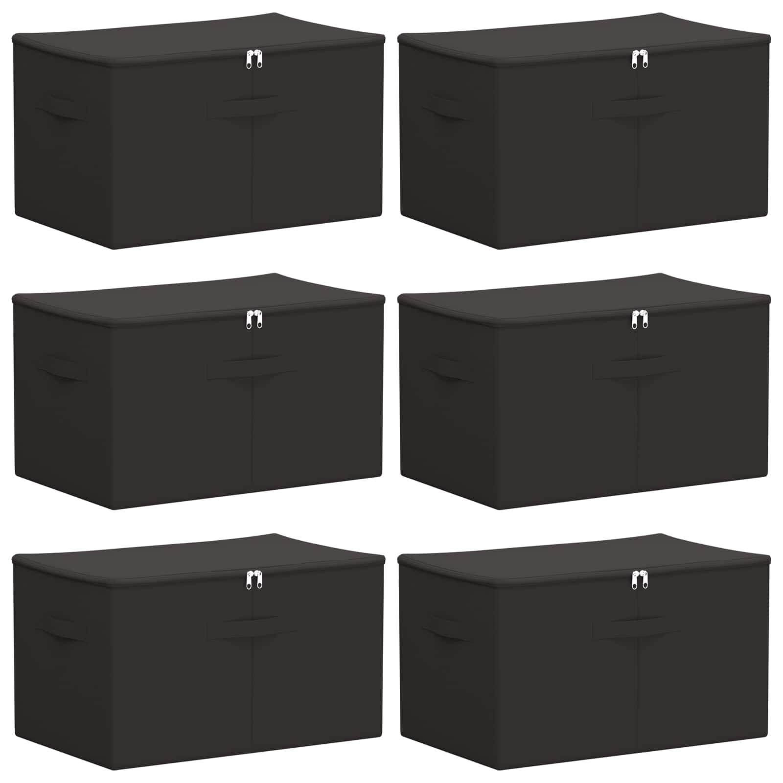 vidaXL Storage Box 6 pcs Non-woven fabric 55 x 35 x 32 cm 61.6 L 2