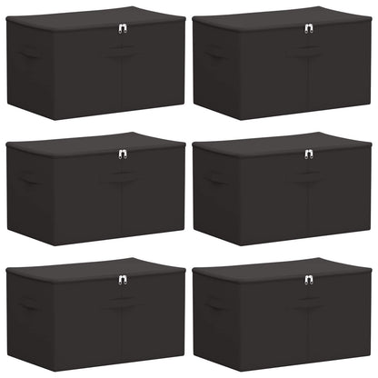 vidaXL Storage Box 6 pcs Non-woven fabric 60 x 43 x 35 cm 90.3 L 2