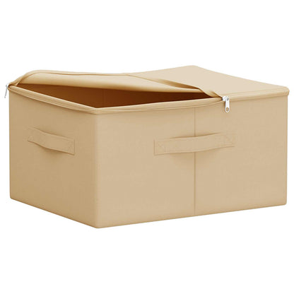 vidaXL Storage Box 6 pcs Non-woven fabric 50 x 30 x 25 cm 37.5 L Cream 3