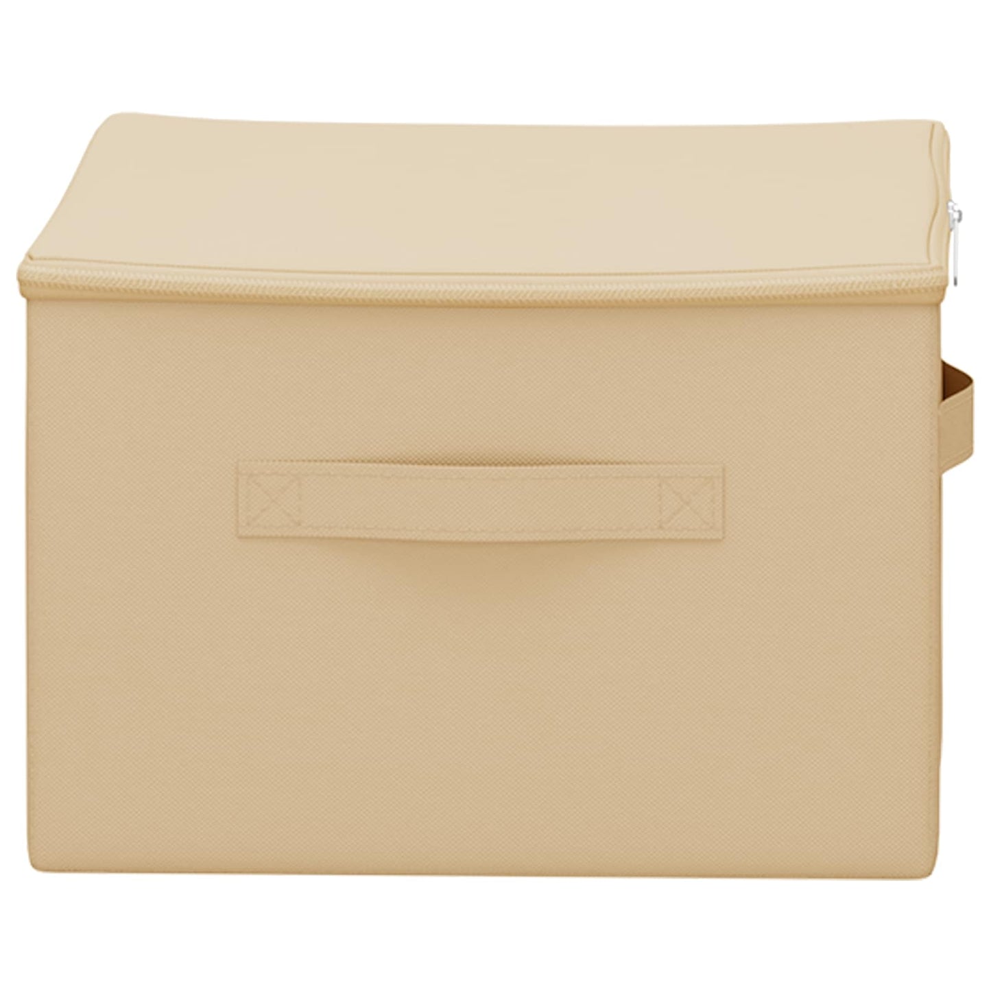 vidaXL Storage Box 6 pcs Non-woven fabric 50 x 30 x 25 cm 37.5 L Cream 5