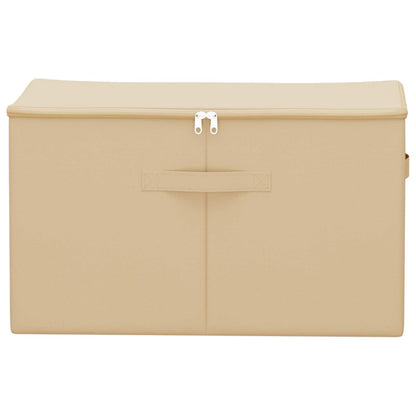 vidaXL Storage Box 6 pcs Non-woven fabric 55 x 35 x 32 cm 61.6 L Cream 4