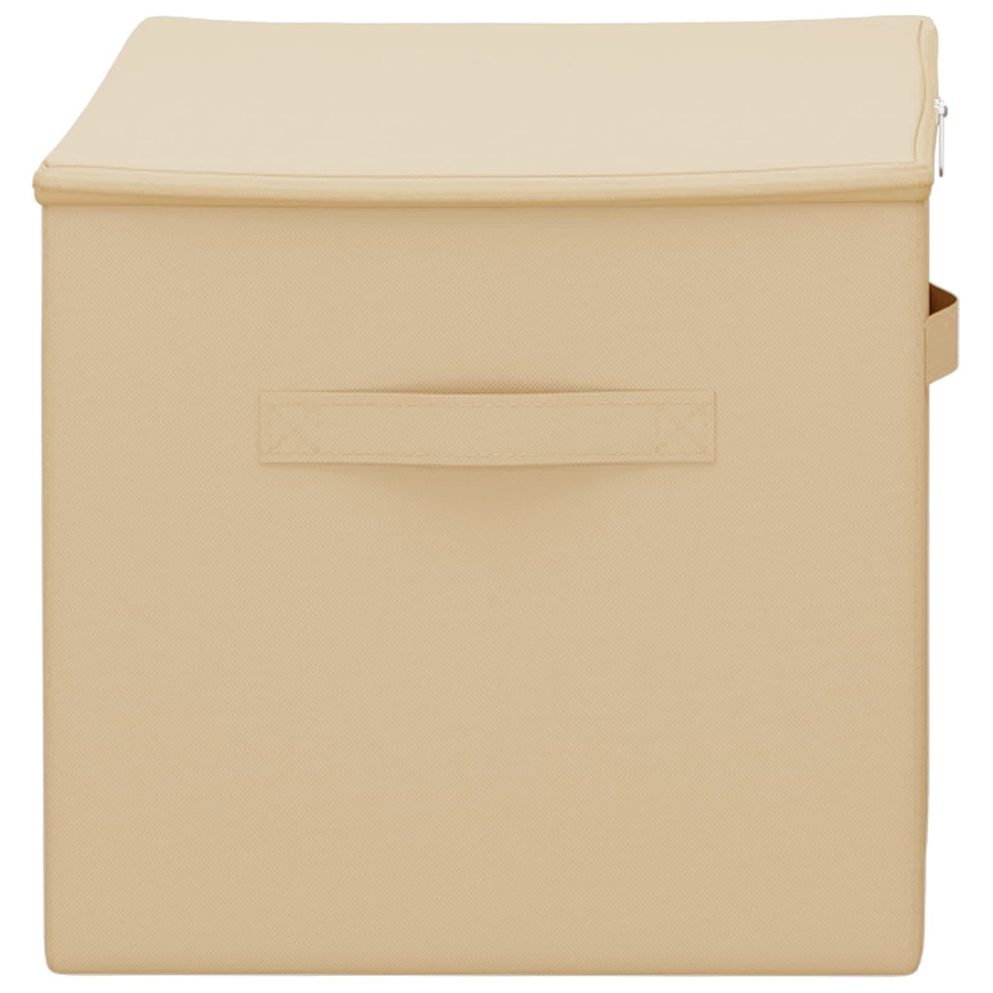 vidaXL Storage Box 6 pcs Non-woven fabric 55 x 35 x 32 cm 61.6 L Cream 5