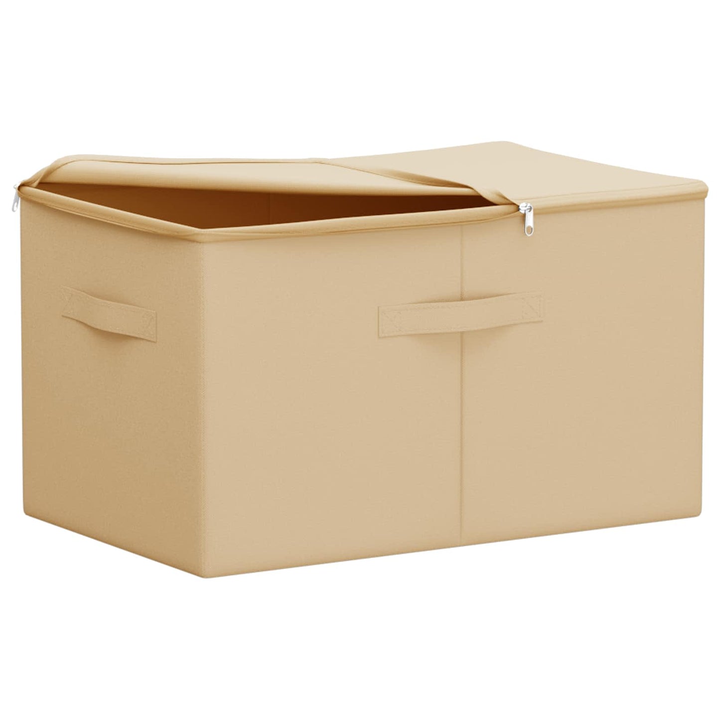 vidaXL Storage Box 6 pcs Non-woven fabric 60 x 43 x 35 cm 90.3 L Cream 3