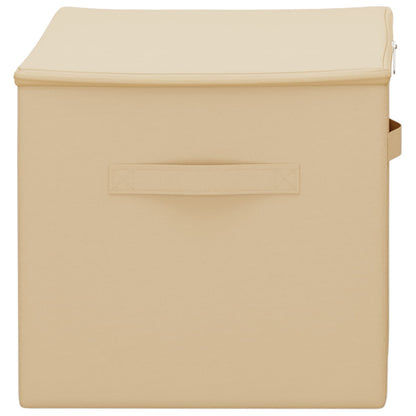 vidaXL Storage Box 6 pcs Non-woven fabric 60 x 43 x 35 cm 90.3 L Cream 5