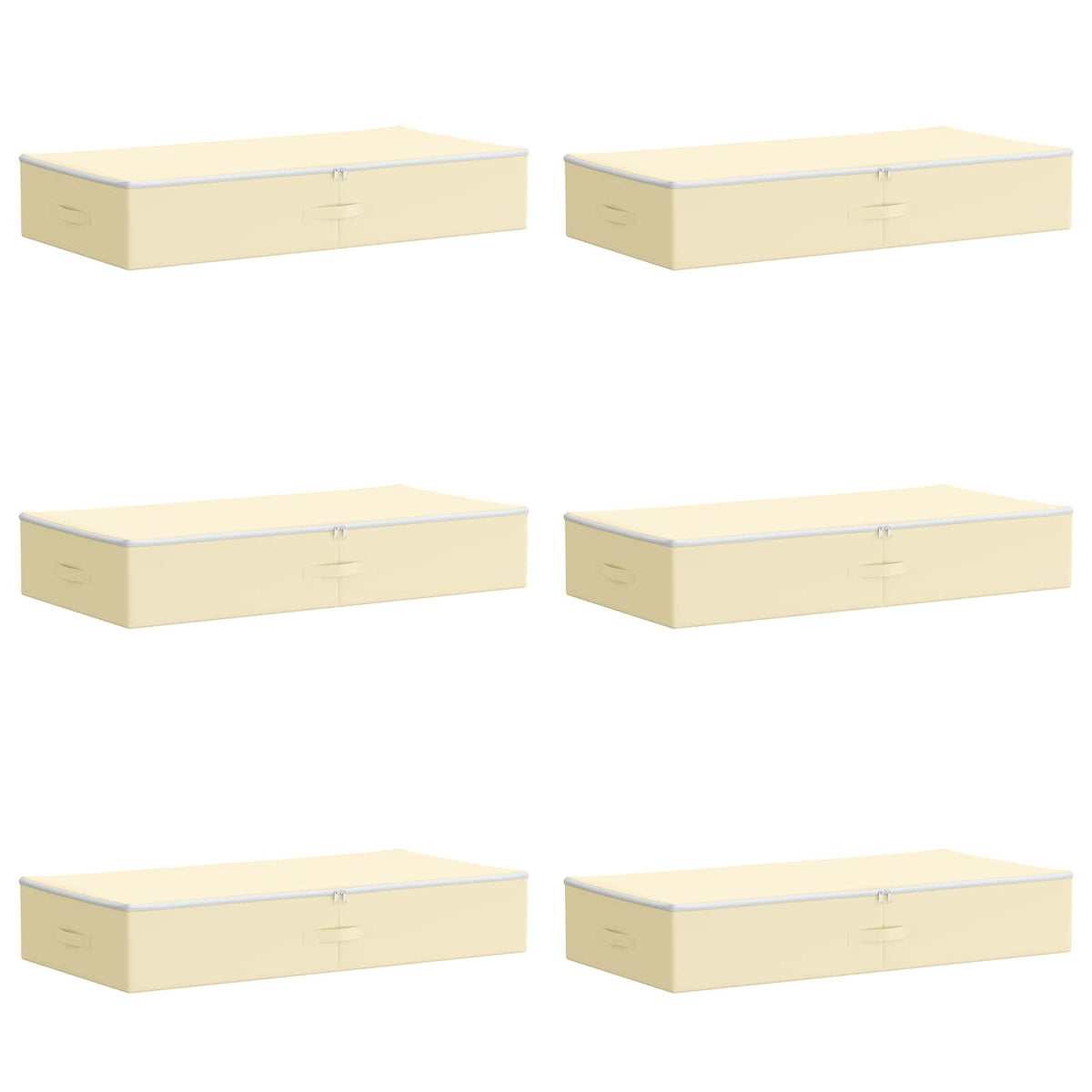 Storage Box Non-woven fabric 90 L Cream 6 90 cm 15 cm 48 cm