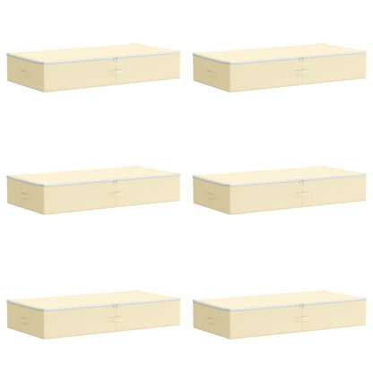 Storage Box Non-woven fabric 90 L Cream 6 90 cm 15 cm 48 cm