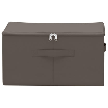 vidaXL Storage Box 6 pcs Non-woven fabric 50 x 30 x 25 cm 37.5 L Grey 4