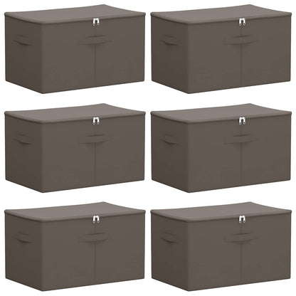vidaXL Storage Box 6 pcs Non-woven fabric 55 x 35 x 32 cm 61.6 L 2