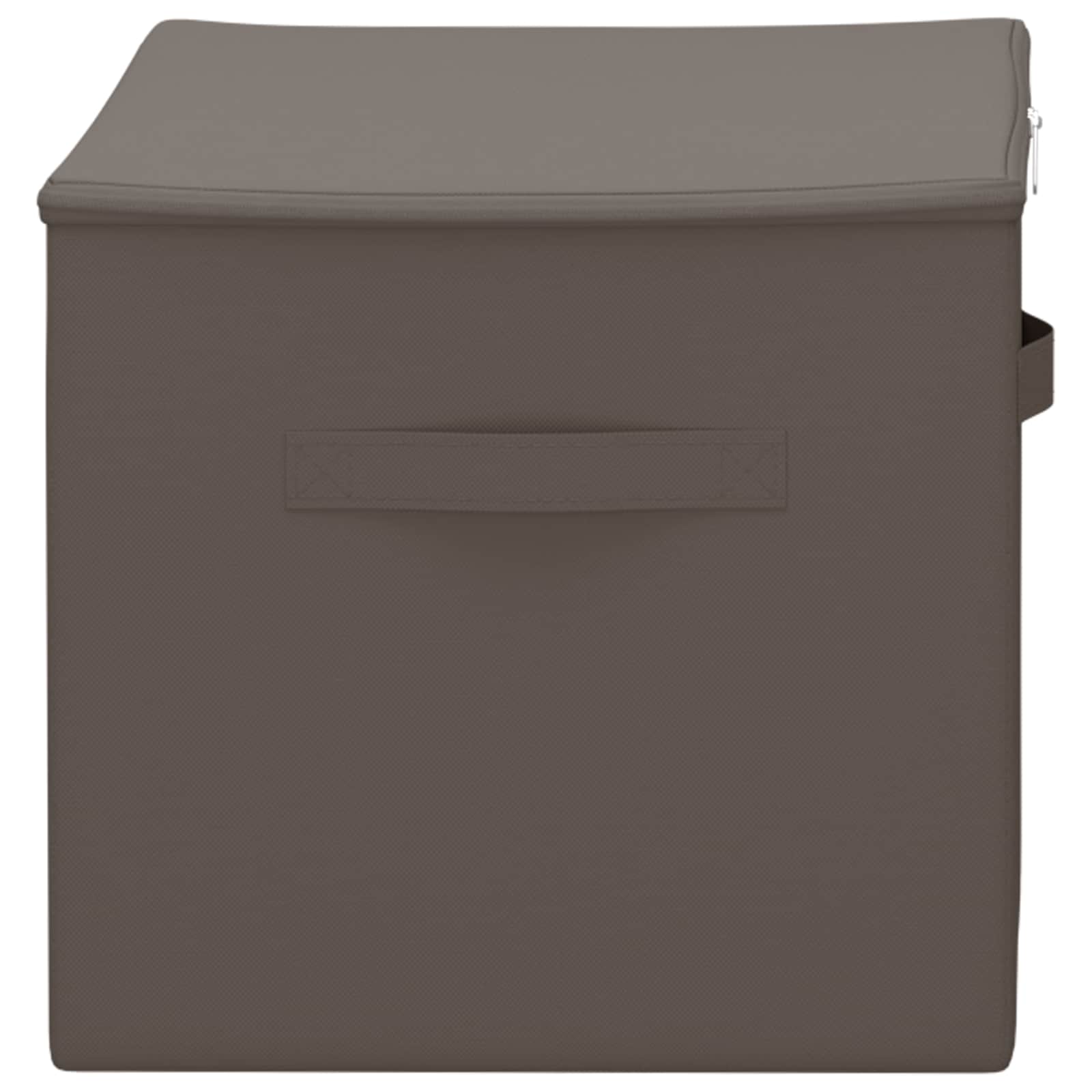 vidaXL Storage Box 6 pcs Non-woven fabric 60 x 43 x 35 cm 90.3 L Grey 5