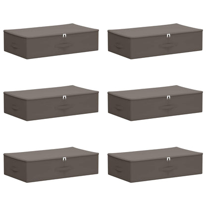 vidaXL Storage Box 6 pcs Non-woven fabric 70 x 40 x 18 cm 50.4 L Grey 2