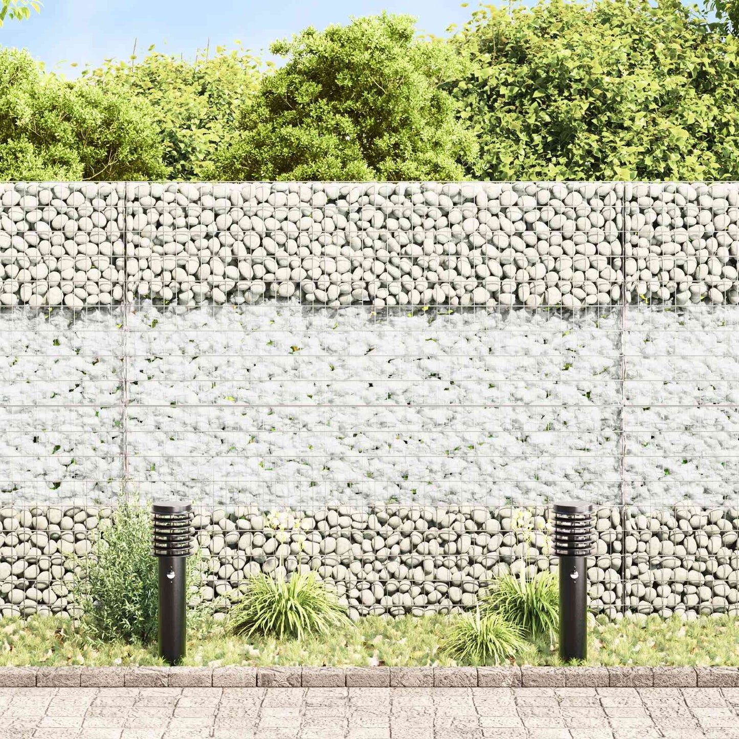 vidaXL Garden Stones White 12 cm Glass 1