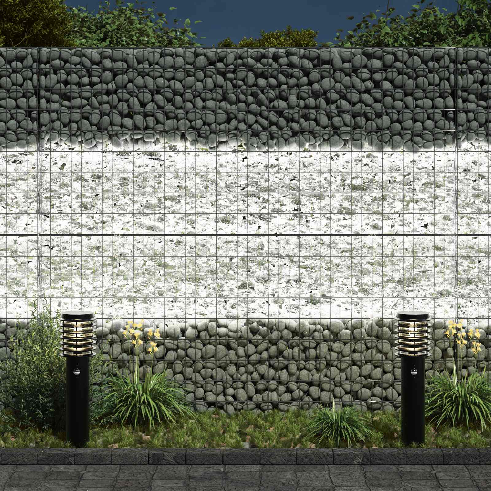 vidaXL Garden Stones White 12 cm Glass 5