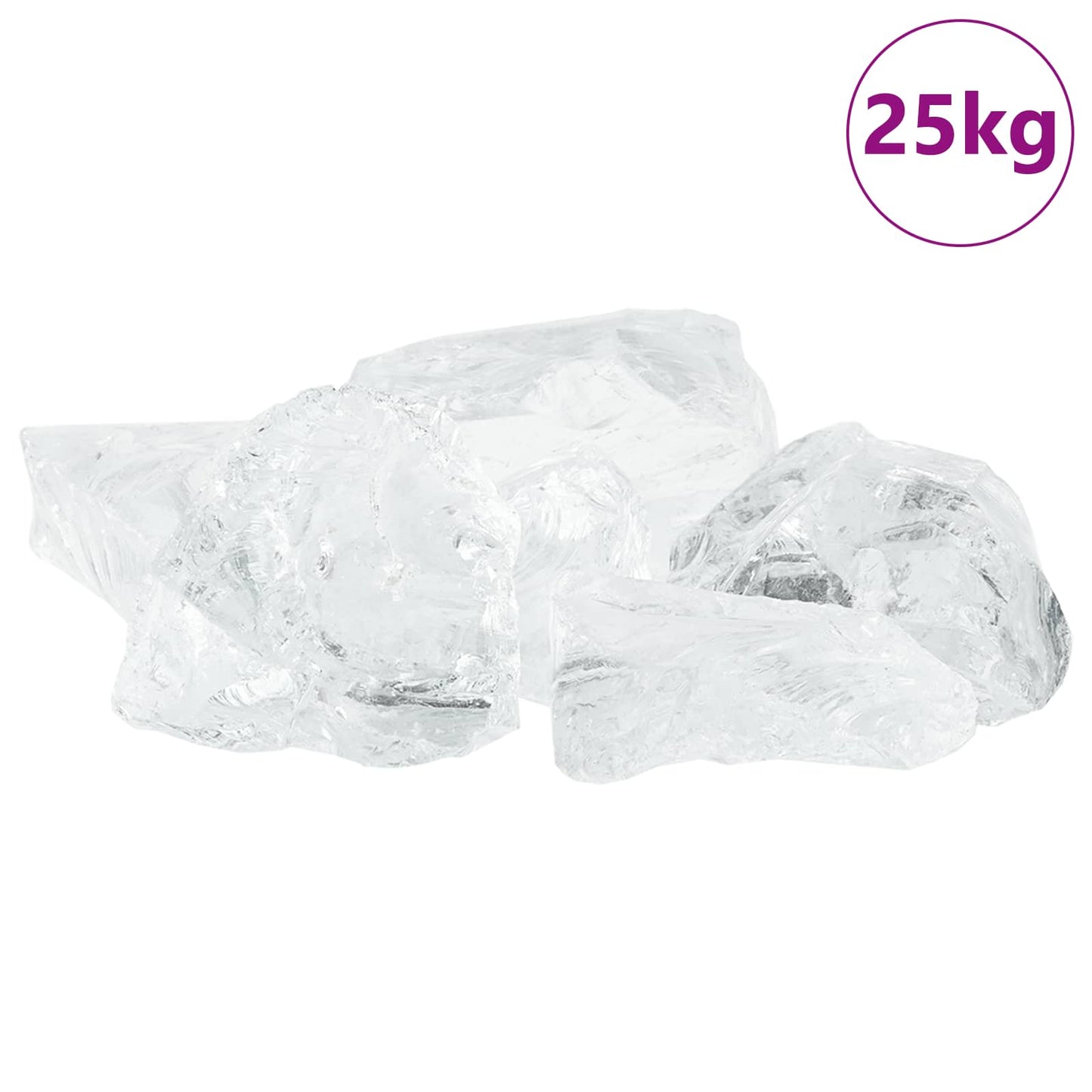 vidaXL Garden Stones White 12 cm Glass 4