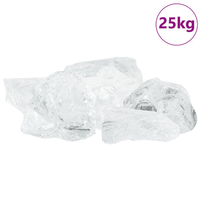 vidaXL Garden Stones White 12 cm Glass 4