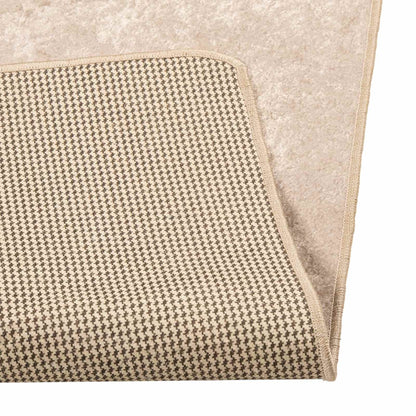vidaXL Rug Runner MARSA Cream 100 x 350 cm Polyester and PVC 4