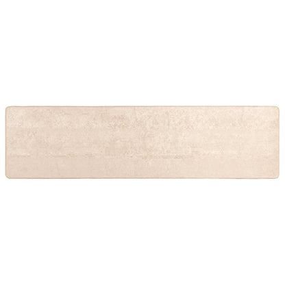 vidaXL Rug Runner MARSA Cream 100 x 350 cm Polyester and PVC 2