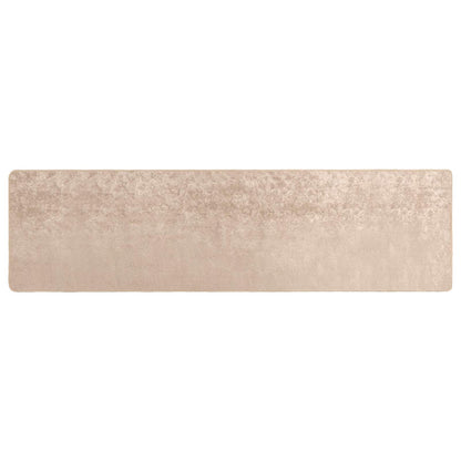 vidaXL Rug Runner MARSA Beige 80 x 350 cm Polyester and PVC 2