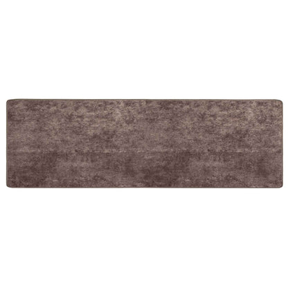 vidaXL Rug Runner MARSA Grey 100 x 350 cm Polyester and PVC 2