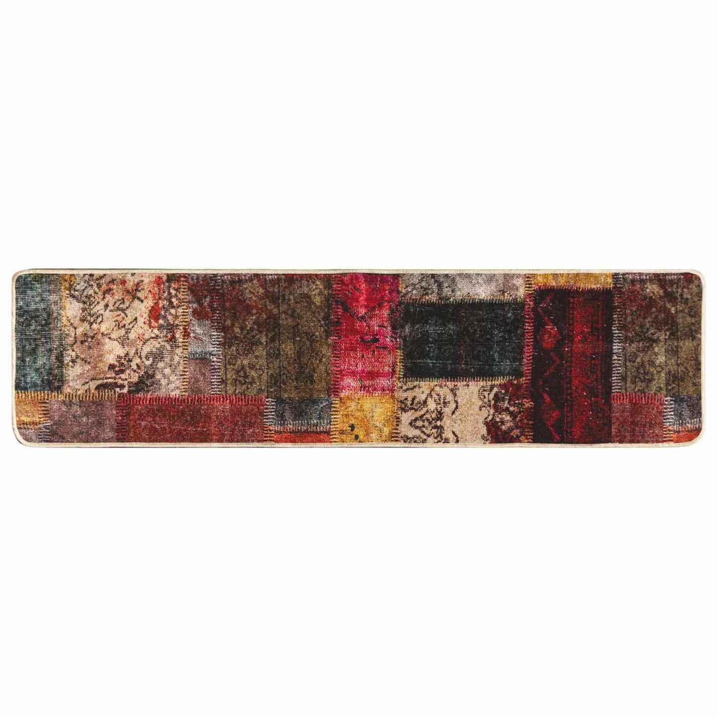 vidaXL Rug Runner MARSA Multicolour 80 x 400 cm Polyester and PVC 2