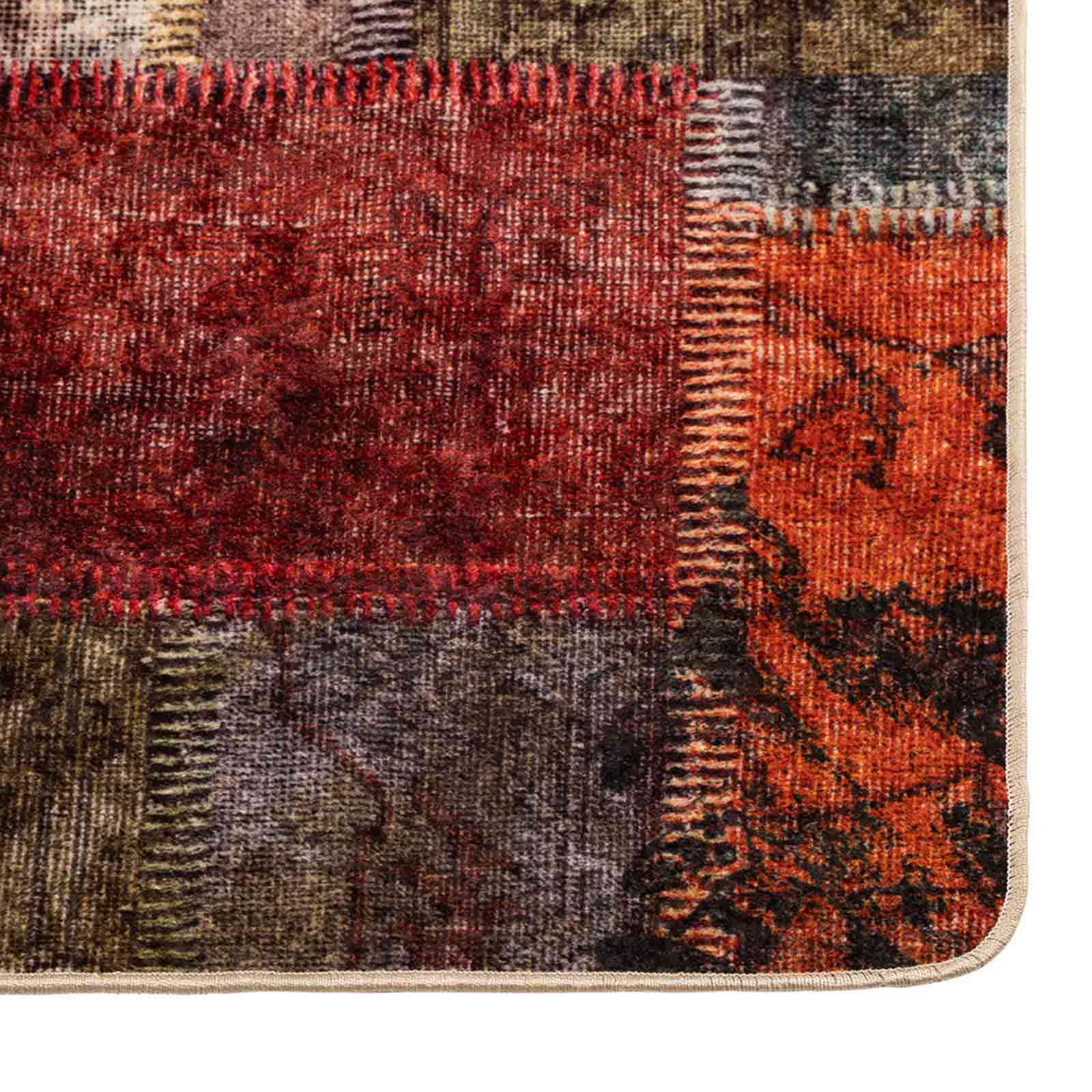 vidaXL Rug Runner MARSA Multicolour 100 x 350 cm Polyester and PVC 5