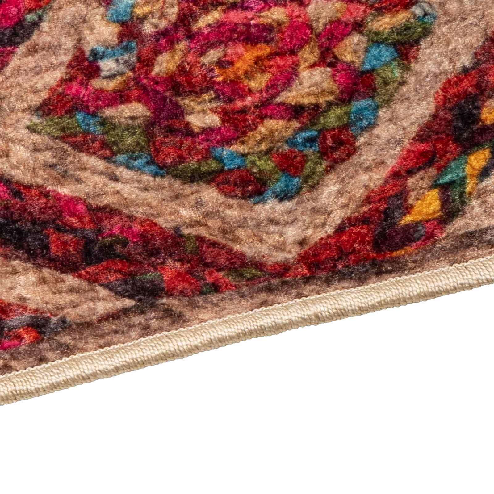 vidaXL Rug Runner MARSA Multicolour 80 x 400 cm Polyester and PVC 3