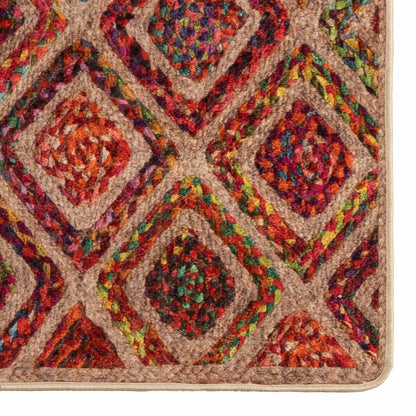 vidaXL Rug Runner MARSA Multicolour 100 x 350 cm Polyester and PVC 5